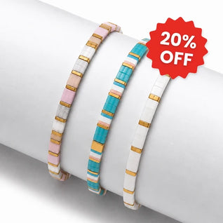 Blush (Set of 3 Tile Bracelets)