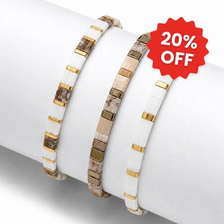Sandstone (Set of 3 Tile Bracelets)